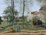 Camille Pissarro Landscape near Louveciennes, 1870 01 oil painting reproduction
