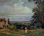 Camille Pissarro Landscape near Louveciennes, 1870 02 oil painting reproduction