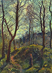 Camille Pissarro Landscape with Big Trees oil painting reproduction