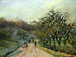 Camille Pissarro Lane of Apple Trees near Osny, Pontoise, 1874 oil painting reproduction