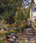 Camille Pissarro Laundry and Mill at Osny, 1884 oil painting reproduction