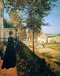 Camille Pissarro Louveciennes - the Road to Versailles, 1870 oil painting reproduction
