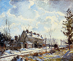 Camille Pissarro Louveciennes Road - Snow Effect, 1872 oil painting reproduction