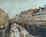 Camille Pissarro Mardi-Gras on the Boulevard of Montmartre, 1897 oil painting reproduction