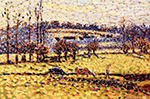 Camille Pissarro Meadow at Bazincourt, 1886 oil painting reproduction