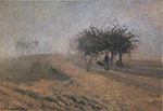 Camille Pissarro Misty Morning at Creil, 1873 oil painting reproduction