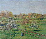 Camille Pissarro Morning, Flowering Apple Trees, Eragny, 1898 oil painting reproduction