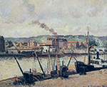 Camille Pissarro Morning, Rouen, the Quays, 1896 oil painting reproduction