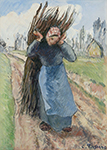 Camille Pissarro Peasant Girl Carrying Brushwood oil painting reproduction