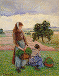 Camille Pissarro Peasant Woman Carrying a Basket, 1888 oil painting reproduction