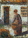 Camille Pissarro Peasant Woman with Basket oil painting reproduction