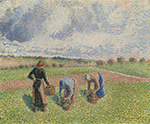 Camille Pissarro Peasants Gathering Herbs, Eragny, 1886 oil painting reproduction
