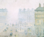 Camille Pissarro Place du Theatre Francais - Fog Effect, 1897 oil painting reproduction