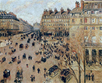 Camille Pissarro Place du Thretre Francais - Sun Effect, 1898 oil painting reproduction