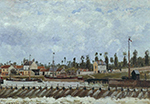 Camille Pissarro Pontoise Dam, 1872 oil painting reproduction