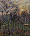 Camille Pissarro Poplars, Sunset at Eragny, 1894 oil painting reproduction