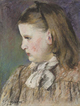 Camille Pissarro Portrait of D'Eugenie Estruc, 1876 oil painting reproduction