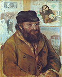 Camille Pissarro Portrait of Paul Cezanne, 1874 oil painting reproduction