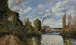 Camille Pissarro Riverbanks in Pontoise, 1872 oil painting reproduction