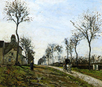 Camille Pissarro Road to Louveciennes, 1870 oil painting reproduction