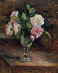 Camille Pissarro Roses in a Glass, 1877 oil painting reproduction