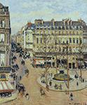 Camille Pissarro Rue Saint-Honore - Morning Sun Effect, Place du Theatre Francais, 1898 oil painting reproduction