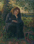 Camille Pissarro Seated Peasant, 1892 oil painting reproduction