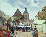 Camille Pissarro September Celebration, Pontoise, 1872 oil painting reproduction