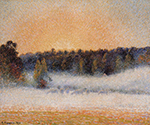 Camille Pissarro Setting Sun and Fog, Eragny, 1891 oil painting reproduction
