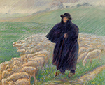 Camille Pissarro Shepherd in a Downpour, 1889 oil painting reproduction