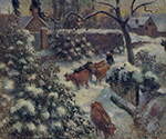 Camille Pissarro Snow Effect in Montfoucault, 1882 oil painting reproduction