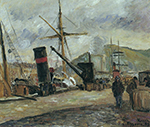 Camille Pissarro Steamboats, 1883 oil painting reproduction