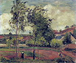 Camille Pissarro Strong Winds, Pontoise, 1877 oil painting reproduction