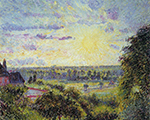 Camille Pissarro Sunset at Eragny, 1891 oil painting reproduction