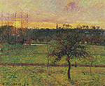 Camille Pissarro Sunset at Eragny, 1894 oil painting reproduction