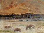Camille Pissarro Sunset with Fog, Eragny, 1891 oil painting reproduction