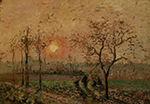 Camille Pissarro Sunset, 1872 oil painting reproduction