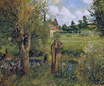 Camille Pissarro The Banks of the Epte at Eragny, 1884 oil painting reproduction