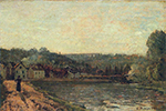Camille Pissarro The Banks of the Seine at Bougival, 1871 oil painting reproduction