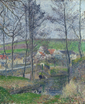 Camille Pissarro The Banks of the Viosne at Osny in Grey Weather, Winter, 1883 oil painting reproduction