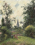 Camille Pissarro The Bazincourt Steeple, 1895 oil painting reproduction