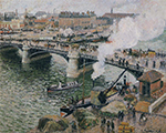 Camille Pissarro The Bridge of Boieldieu, Rouen - Damp Weather, 1896 oil painting reproduction