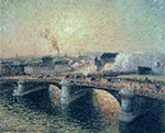 Camille Pissarro The Bridge of Boieldieu, Rouen - Sunset, 1896 oil painting reproduction