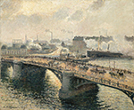 Camille Pissarro The Bridge of Boieldieu, Rouen - Sunset, Misty Weather, 1896 1 oil painting reproduction