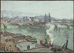 Camille Pissarro The Bridge of Corneille, Rouen - Grey Weather, 1896 oil painting reproduction
