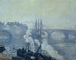 Camille Pissarro The Bridge of Corneille, Rouen - Morning Mist, 1896 oil painting reproduction