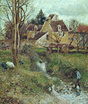 Camille Pissarro The Brook at Osny, 1883 oil painting reproduction