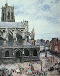 Camille Pissarro The Church of Saint-Jacues, Dieppe, Rainy Weather, 1901 oil painting reproduction