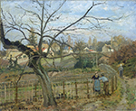 Camille Pissarro The Conversation by the Fence, 1872 oil painting reproduction
