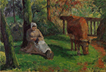 Camille Pissarro The Cowherd, 1875 oil painting reproduction